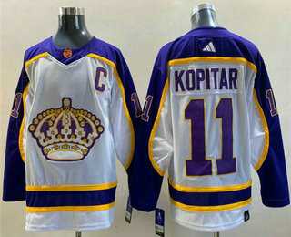 Men's Los Angeles Kings #11 Anze Kopitar White 2022 Reverse Retro Stitched Jersey,We sell and wholesale Men's Los Angeles Kings #11 Anze Kopitar White 2022 Reverse Retro Stitched Jersey on line form chian!